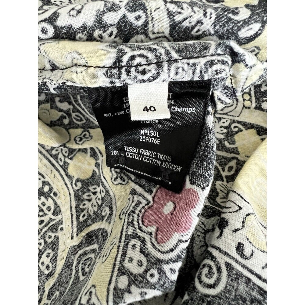 Isabel Marant Etoile Blue Mixed Paisley Print Buttondown Top Size 40/8 EUC - Picture 7 of 9